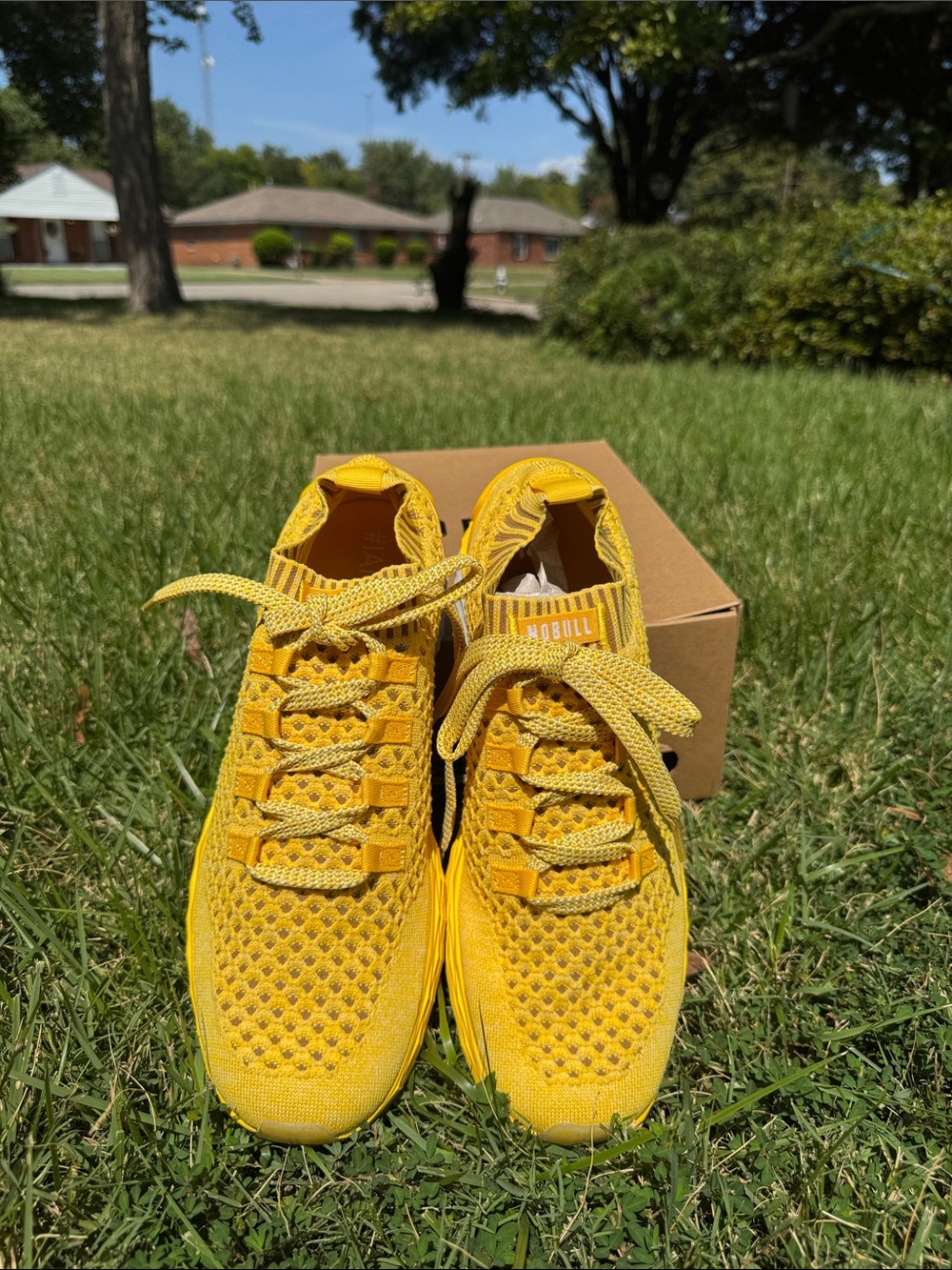 NOBULL Yellow Knit Kids' Sneakers - Picture 2 of 6